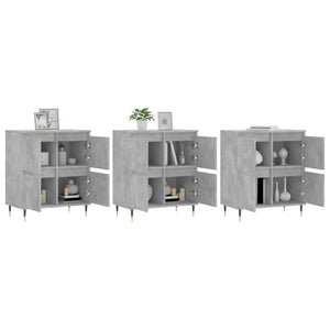 vidaXL Sideboards 3 pcs Concrete Grey Engineered Wood