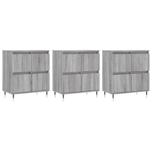 vidaXL Sideboards 3 pcs Grey Sonoma Engineered Wood