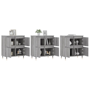 vidaXL Sideboards 3 pcs Grey Sonoma Engineered Wood