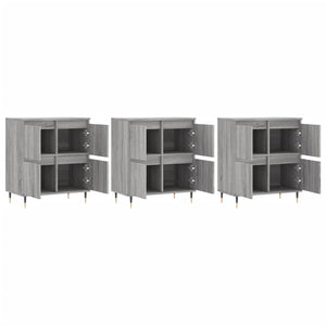 vidaXL Sideboards 3 pcs Grey Sonoma Engineered Wood