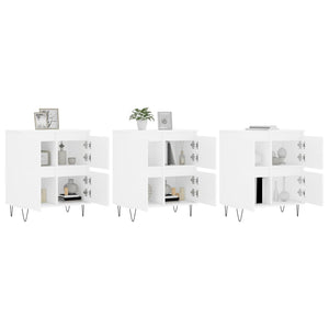 vidaXL Sideboards 3 pcs White Engineered Wood