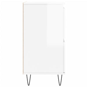 vidaXL Sideboards 3 pcs High Gloss White Engineered Wood