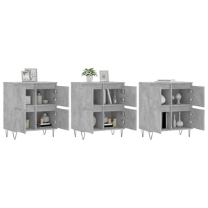 vidaXL Sideboards 3 pcs Concrete Grey Engineered Wood