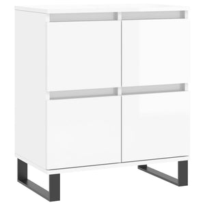 vidaXL Sideboards 3 pcs High Gloss White Engineered Wood