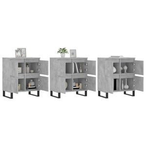 vidaXL Sideboards 3 pcs Concrete Grey Engineered Wood