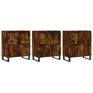 vidaXL Sideboards 3 pcs Smoked Oak Engineered Wood