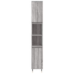 vidaXL 3 Piece Bathroom Furniture Set Grey Sonoma Engineered Wood