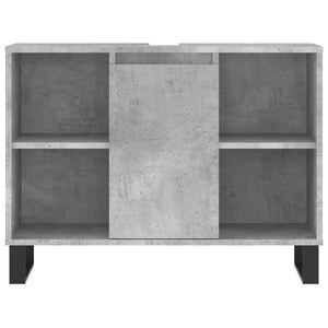 vidaXL 3 Piece Bathroom Furniture Set Concrete Grey Engineered Wood