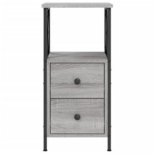 vidaXL Bedside Cabinet Grey Sonoma 34x35.5x70 cm Engineered Wood