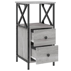 vidaXL Bedside Cabinets 2 pcs Grey Sonoma 34x35.5x70 cm Engineered Wood