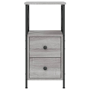 vidaXL Bedside Cabinets 2 pcs Grey Sonoma 34x35.5x70 cm Engineered Wood