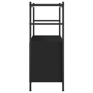 vidaXL Bookshelf Black 80x30x78.5 cm Engineered Wood and Iron