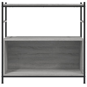 vidaXL Bookshelf Grey Sonoma 80x30x78.5 cm Engineered Wood and Iron