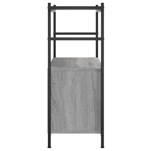 vidaXL Bookshelf Grey Sonoma 80x30x78.5 cm Engineered Wood and Iron