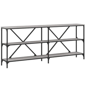 vidaXL Console Table Grey Sonoma 180x30x75 cm Engineered Wood and Iron