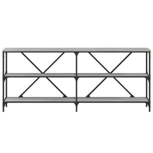 vidaXL Console Table Grey Sonoma 180x30x75 cm Engineered Wood and Iron