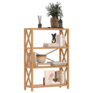 vidaXL 4-Tier Shelf 80x30x112 cm Solid Wood Oak