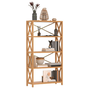 vidaXL 5-Tier Shelf 80x30x146 cm Solid Wood Oak