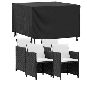 vidaXL Garden Furniture Cover Black 113x113x73 cm Waterproof 420D