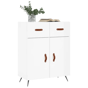 vidaXL Sideboard High Gloss White 69.5x34x90 cm Engineered Wood