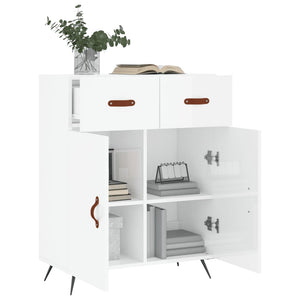 vidaXL Sideboard High Gloss White 69.5x34x90 cm Engineered Wood