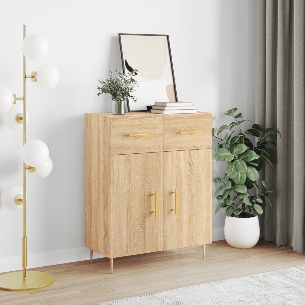 vidaXL Sideboard Sonoma Oak 69.5x34x90 cm Engineered Wood