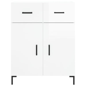 vidaXL Sideboard High Gloss White 69.5x34x90 cm Engineered Wood