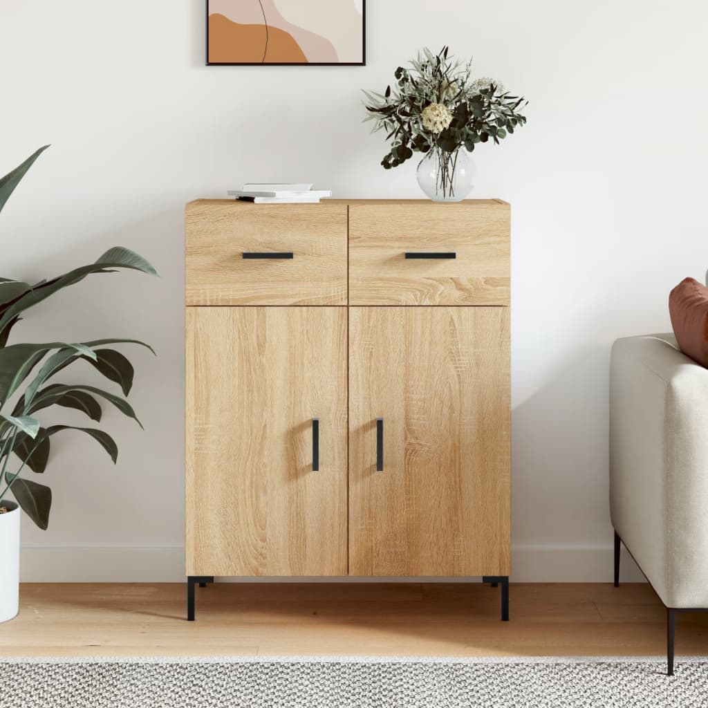 vidaXL Sideboard Sonoma Oak 69.5x34x90 cm Engineered Wood