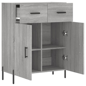 vidaXL Sideboard Grey Sonoma 69.5x34x90 cm Engineered Wood