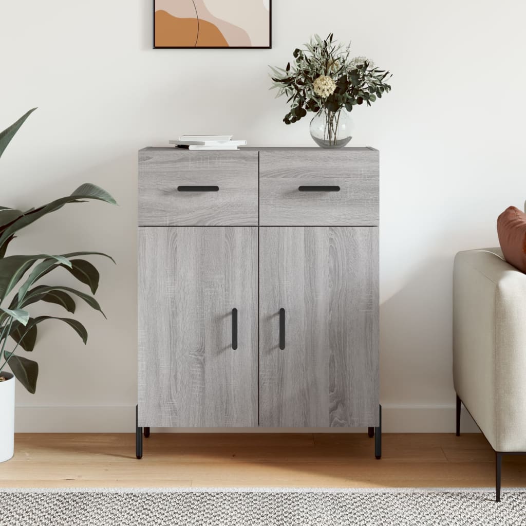 vidaXL Sideboard Grey Sonoma 69.5x34x90 cm Engineered Wood