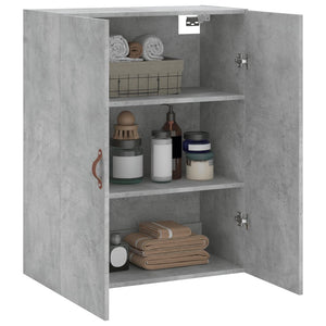 vidaXL Wall Mounted Cabinet Concrete Grey 69.5x34x90 cm