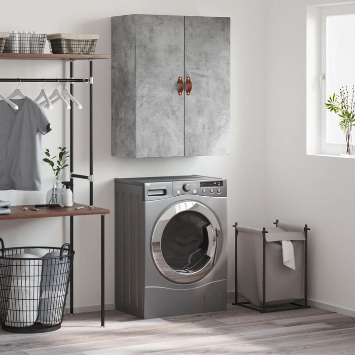 vidaXL Wall Mounted Cabinet Concrete Grey 69.5x34x90 cm