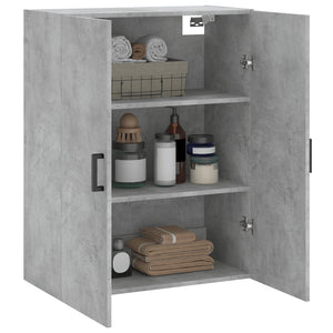 vidaXL Wall Mounted Cabinet Concrete Grey 69.5x34x90 cm