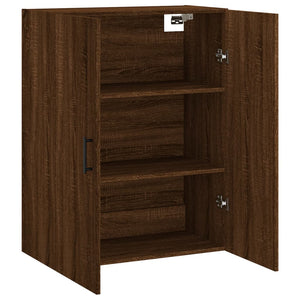 vidaXL Wall Mounted Cabinet Brown Oak 69.5x34x90 cm