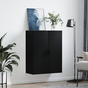 vidaXL Wall Mounted Cabinet Black 69.5x34x90 cm