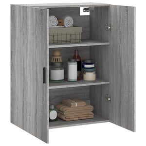 vidaXL Wall Mounted Cabinet Grey Sonoma 69.5x34x90 cm