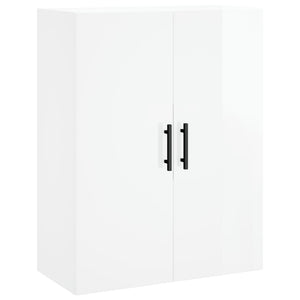 vidaXL Wall Mounted Cabinet High Gloss White 69.5x34x90 cm