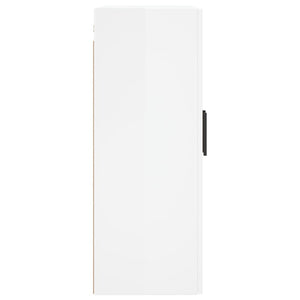 vidaXL Wall Mounted Cabinet High Gloss White 69.5x34x90 cm