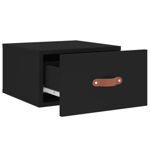 vidaXL Wall-mounted Bedside Cabinets 2 pcs Black 35x35x20 cm