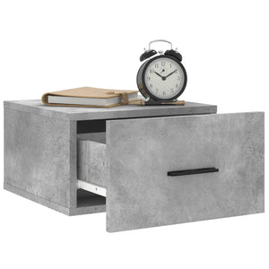 vidaXL Wall-mounted Bedside Cabinets 2 pcs Concrete Grey 35x35x20 cm