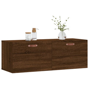 vidaXL Wall Cabinet Brown Oak 100x36.5x35 cm Engineered Wood