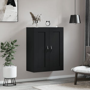 vidaXL Wall Mounted Cabinet Black 69.5x34x90 cm Engineered Wood