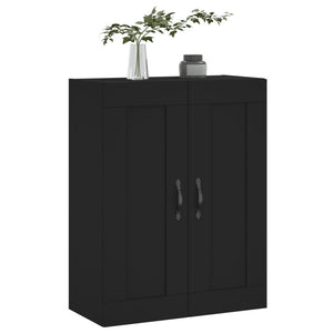 vidaXL Wall Mounted Cabinet Black 69.5x34x90 cm Engineered Wood