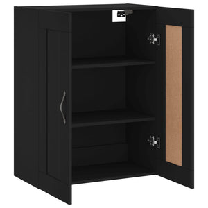 vidaXL Wall Mounted Cabinet Black 69.5x34x90 cm Engineered Wood