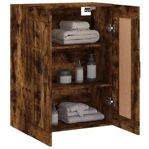 vidaXL Wall Mounted Cabinet Smoked Oak 69.5x34x90 cm Engineered Wood