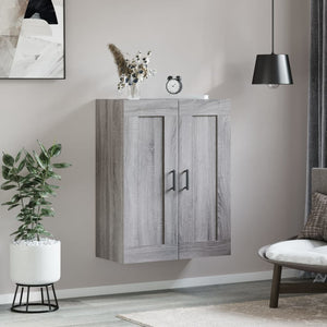 vidaXL Wall Mounted Cabinet Grey Sonoma 69.5x34x90 cm Engineered Wood