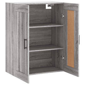 vidaXL Wall Mounted Cabinet Grey Sonoma 69.5x34x90 cm Engineered Wood