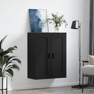 vidaXL Wall Mounted Cabinet Black 69.5x34x90 cm Engineered Wood