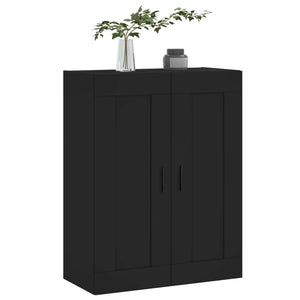 vidaXL Wall Mounted Cabinet Black 69.5x34x90 cm Engineered Wood