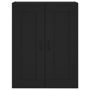 vidaXL Wall Mounted Cabinet Black 69.5x34x90 cm Engineered Wood